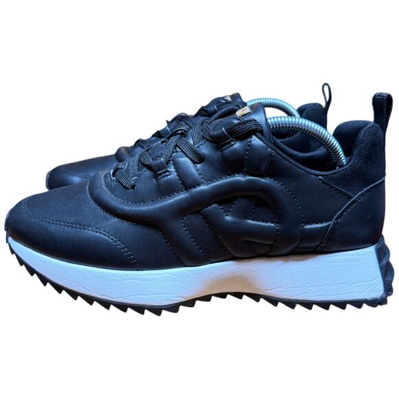 DKNY Nix Women's 7.5 Black Lace Up Sneaker Everyday Lifestyle Shoes - Picture 2 of 13